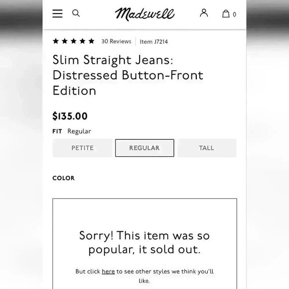 Madewell Slim Straight Distressed Jeans Size 24 - Picture 12 of 15